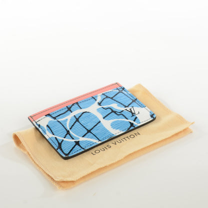 Louis Vuitton Epi Card Holder Aqua 4 of 7