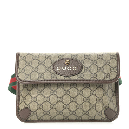 Gucci GG Supreme Monogram Neo Vintage Web Belt Bag Brown 1 of 9