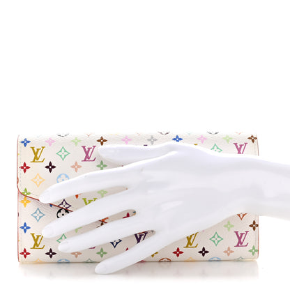 Louis Vuitton Monogram Multicolor Sarah Wallet NM White Litchi 2 of 8