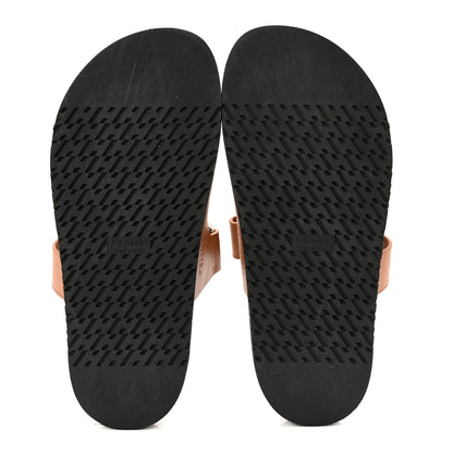Hermes Calfskin Womens Chypre Sandals 38 Naturel 6 of 10
