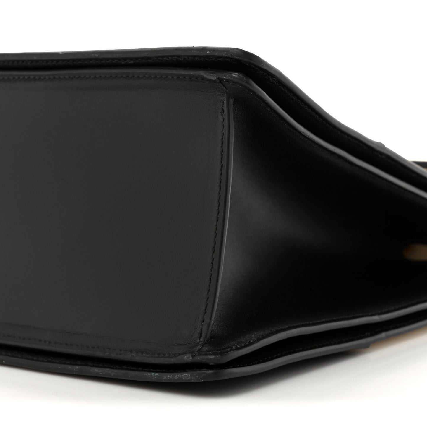 Calfskin Sylvie Web Large Queen Margaret Top Handle Bag Black Mystic White
