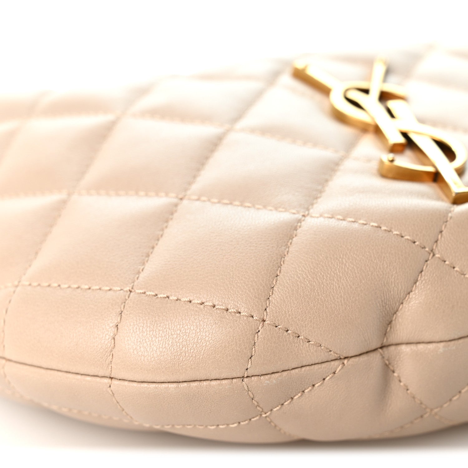 Saint Laurent Lambskin Quilted Icarino Bag Dark Beige 7 of 8