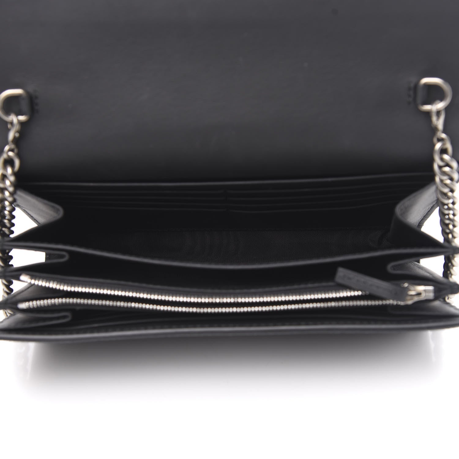 Gucci Suede Mini Dionysus Chain Wallet Black 5 of 11