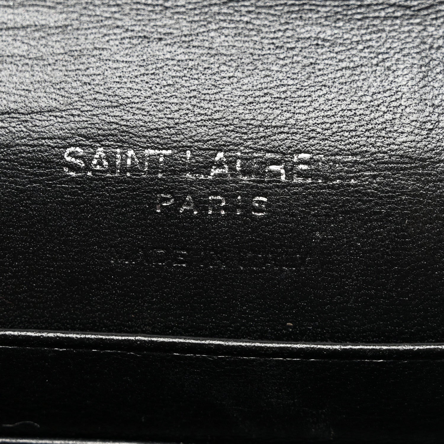 Saint Laurent Calfskin Lambskin Snakeskin Embossed Small Monogram Envelope Wallet Black White 6 of 9