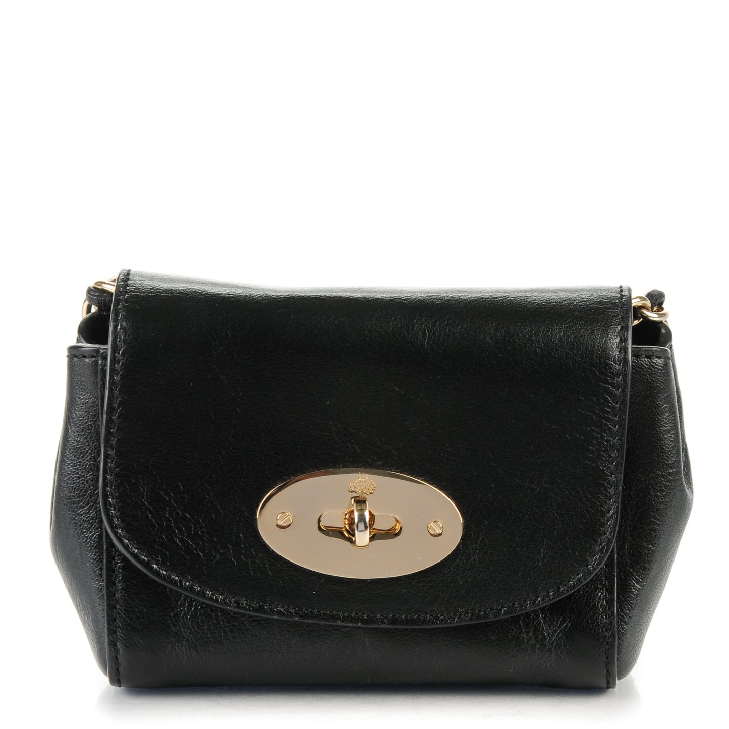 Glossy Goatskin Mini Lily Black