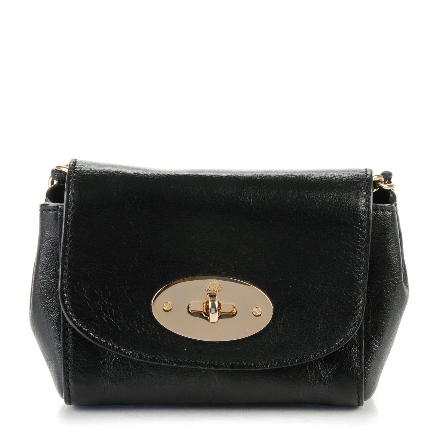 Mulberry Glossy Goatskin Mini Lily Black 1 of 8
