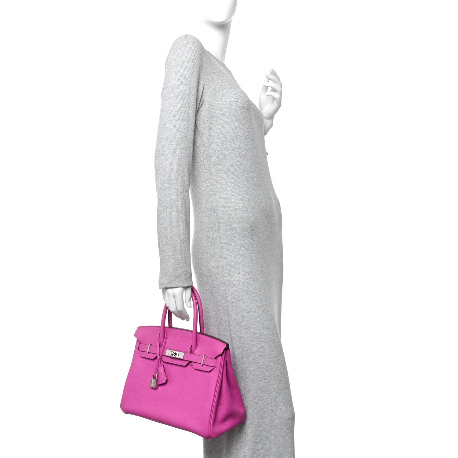 Hermes Taurillon Clemence Birkin 30 Magnolia 2 of 10