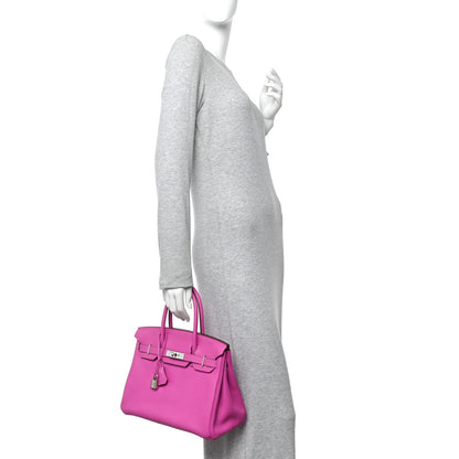 Hermes Taurillon Clemence Birkin 30 Magnolia 2 of 10