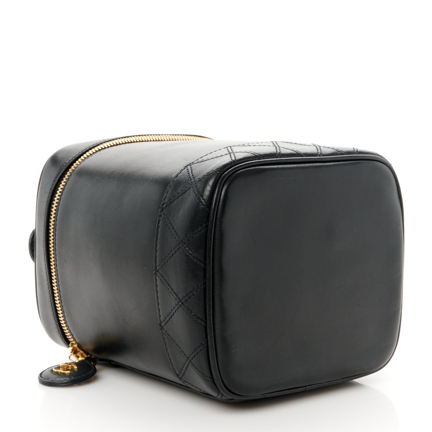Chanel Calfskin Cosmetic Vanity Bag Black 4 of 9