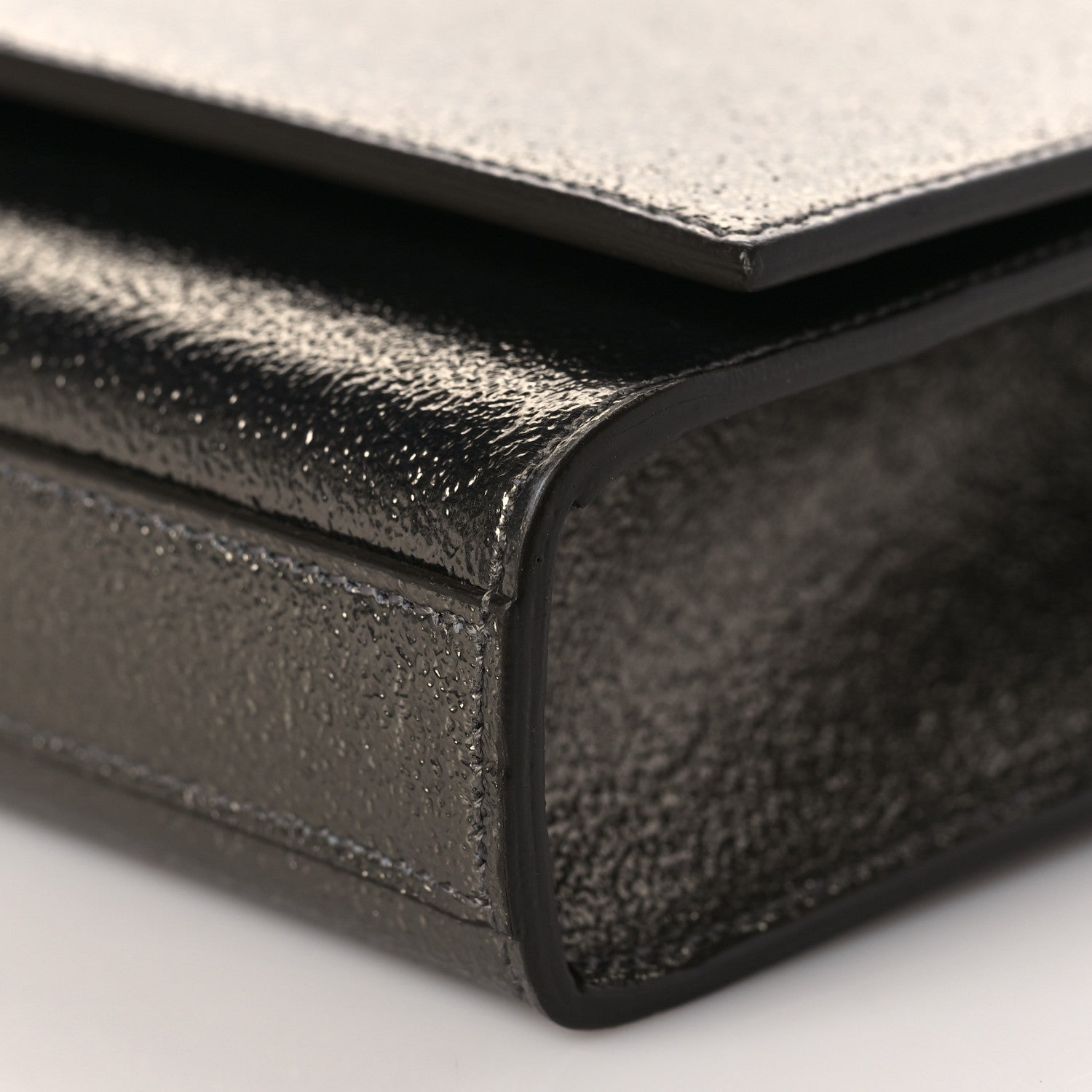 Saint Laurent Metallic Textured Calfskin Classic Monogram Cassandre Clutch Bronze 8 of 8
