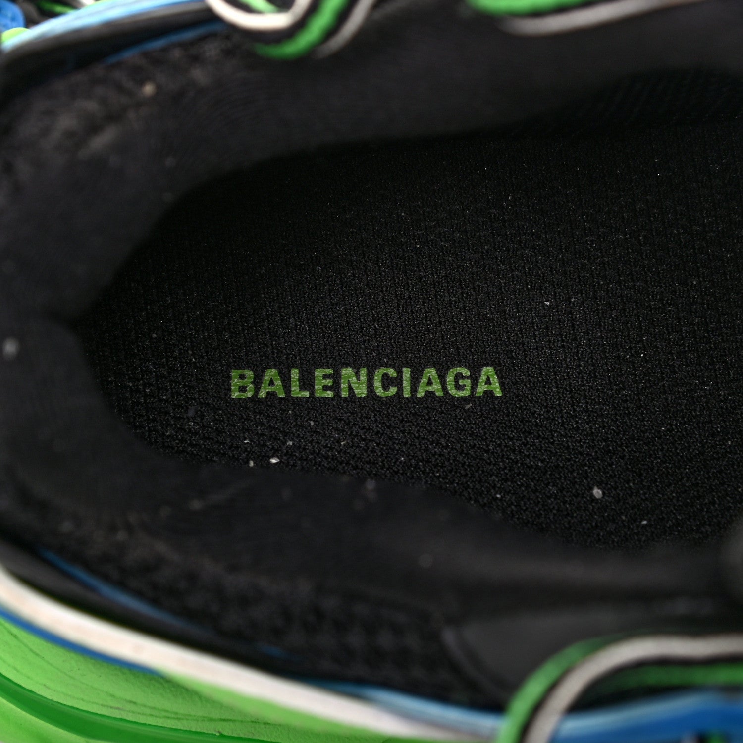 Balenciaga Mesh Nylon Metallic Fabric Womens Track Sneakers 36 Blue Green 6 of 8