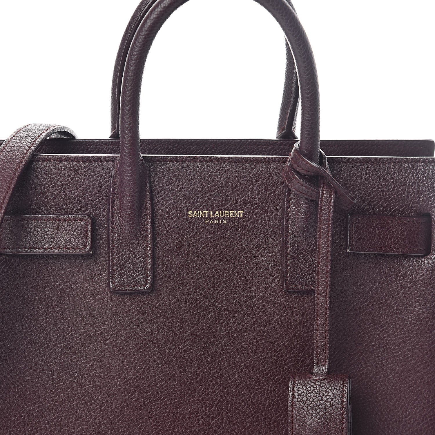Saint Laurent Grained Calfskin Nano Sac De Jour Amaranto 7 of 9