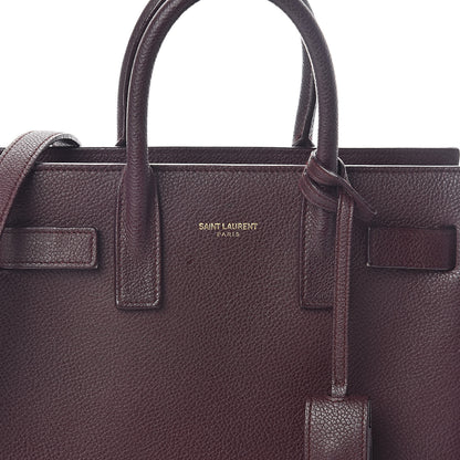 Saint Laurent Grained Calfskin Nano Sac De Jour Amaranto 7 of 9