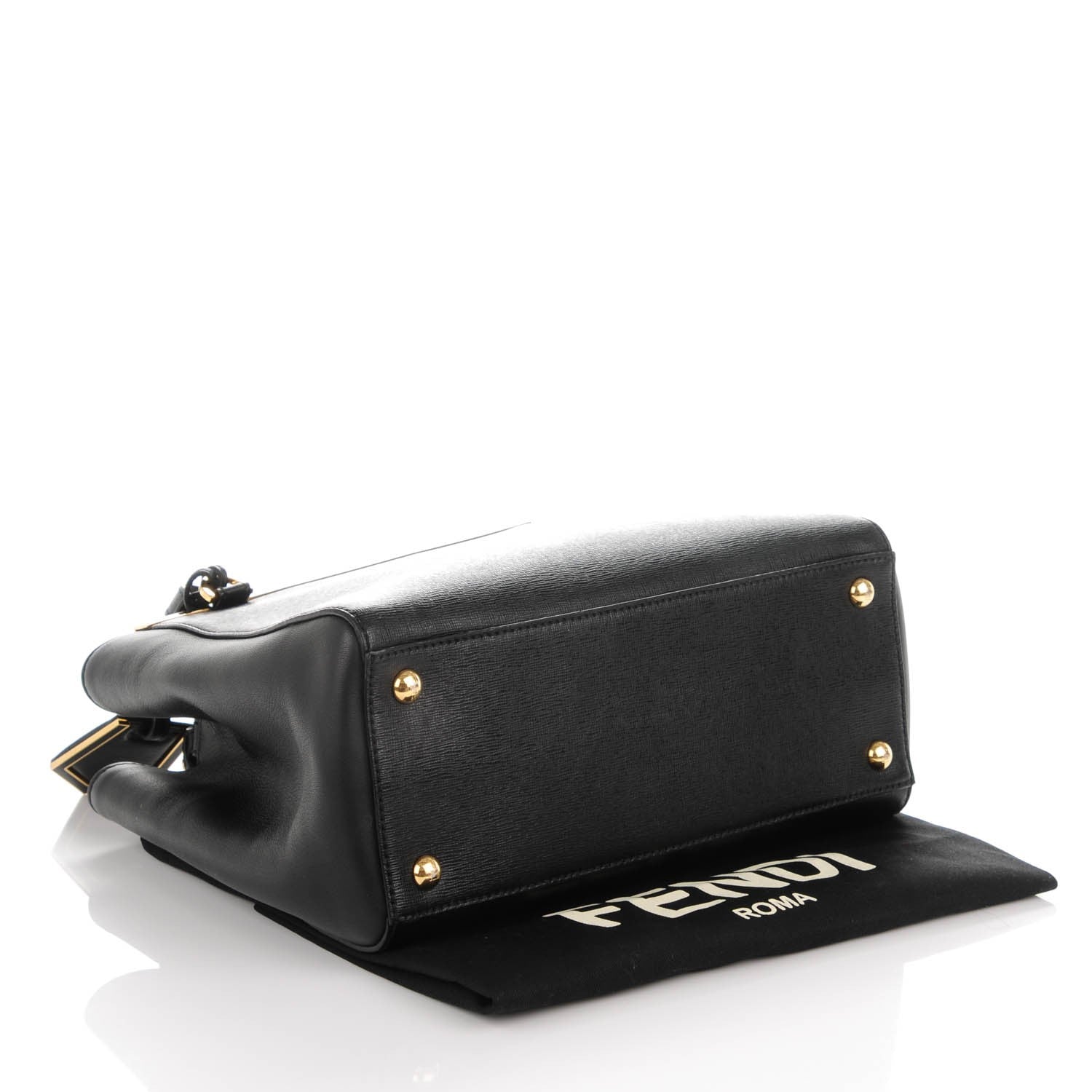 Fendi Vitello Elite Petite 2Jours Tote Black 4 of 8