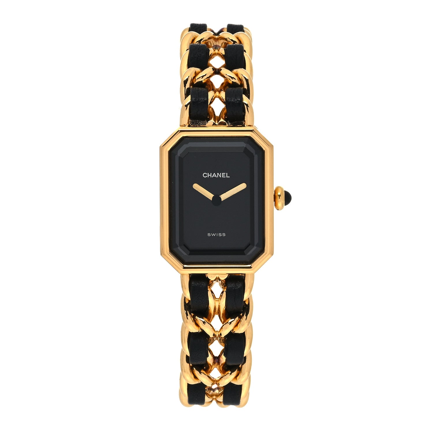 Chanel Stainless Steel Lambskin 20mm Chain Premiere Quartz Watch Gold L 1 of 4