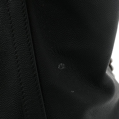 Chanel Grained Calfskin Large Coco Eyelets Shopping Tote Black 11 of 13