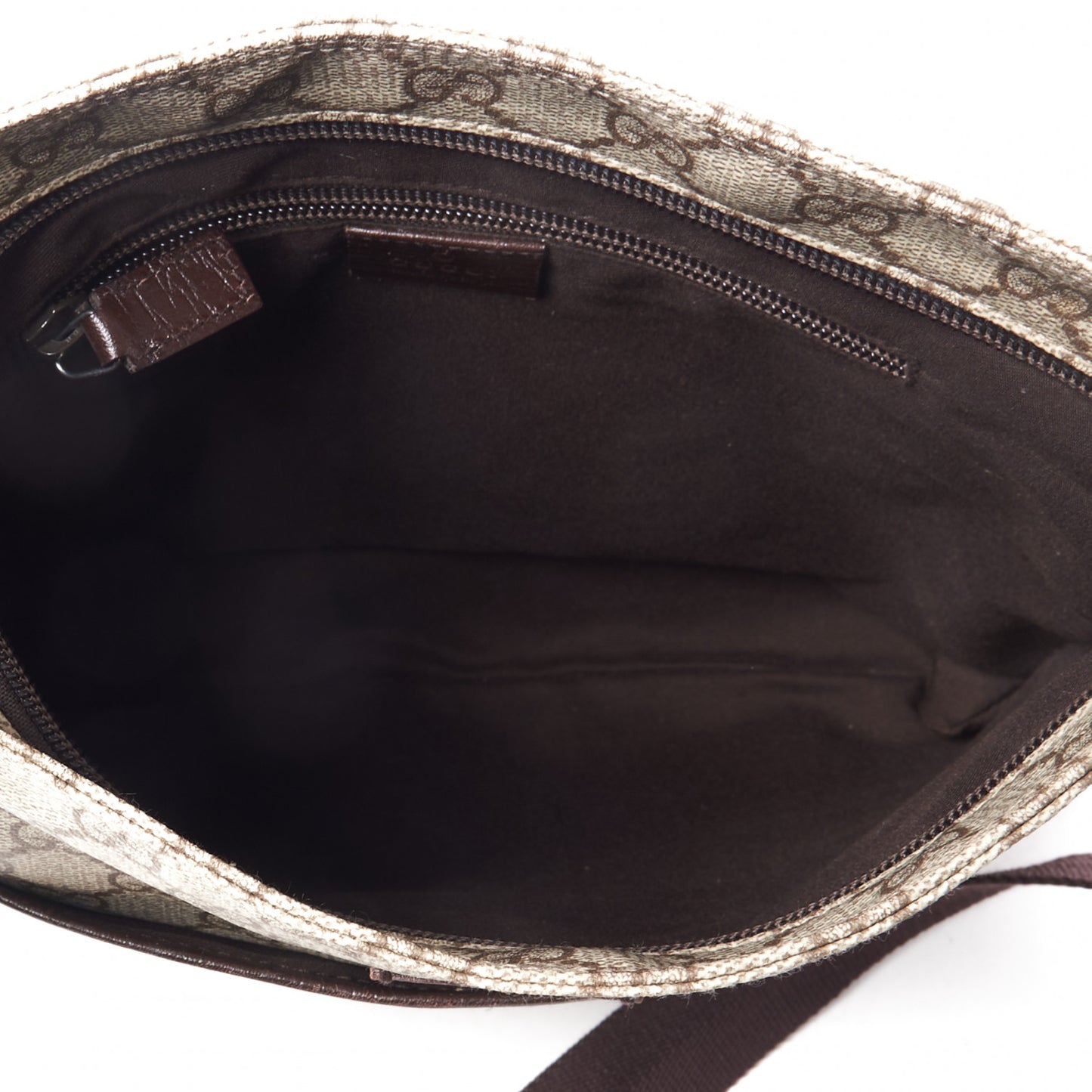 GG Plus Monogram Medium Flat Messenger Bag Dark Brown