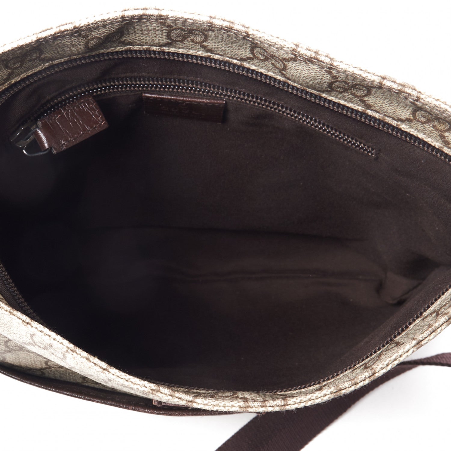 Gucci GG Plus Monogram Medium Flat Messenger Bag Dark Brown 7 of 9