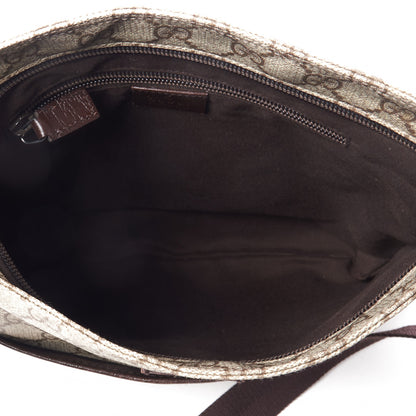Gucci GG Plus Monogram Medium Flat Messenger Bag Dark Brown 7 of 9