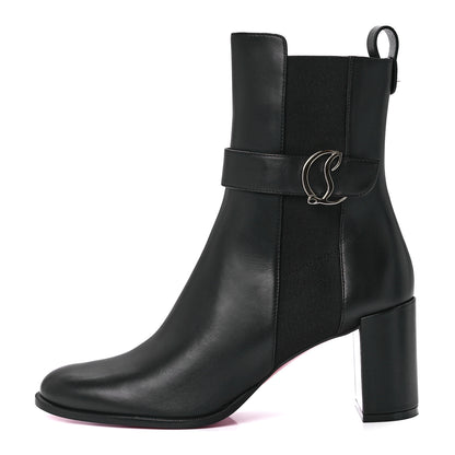 Christian Louboutin Calfskin 70 Chelsea Ankle Boots 40.5 Black 1 of 8
