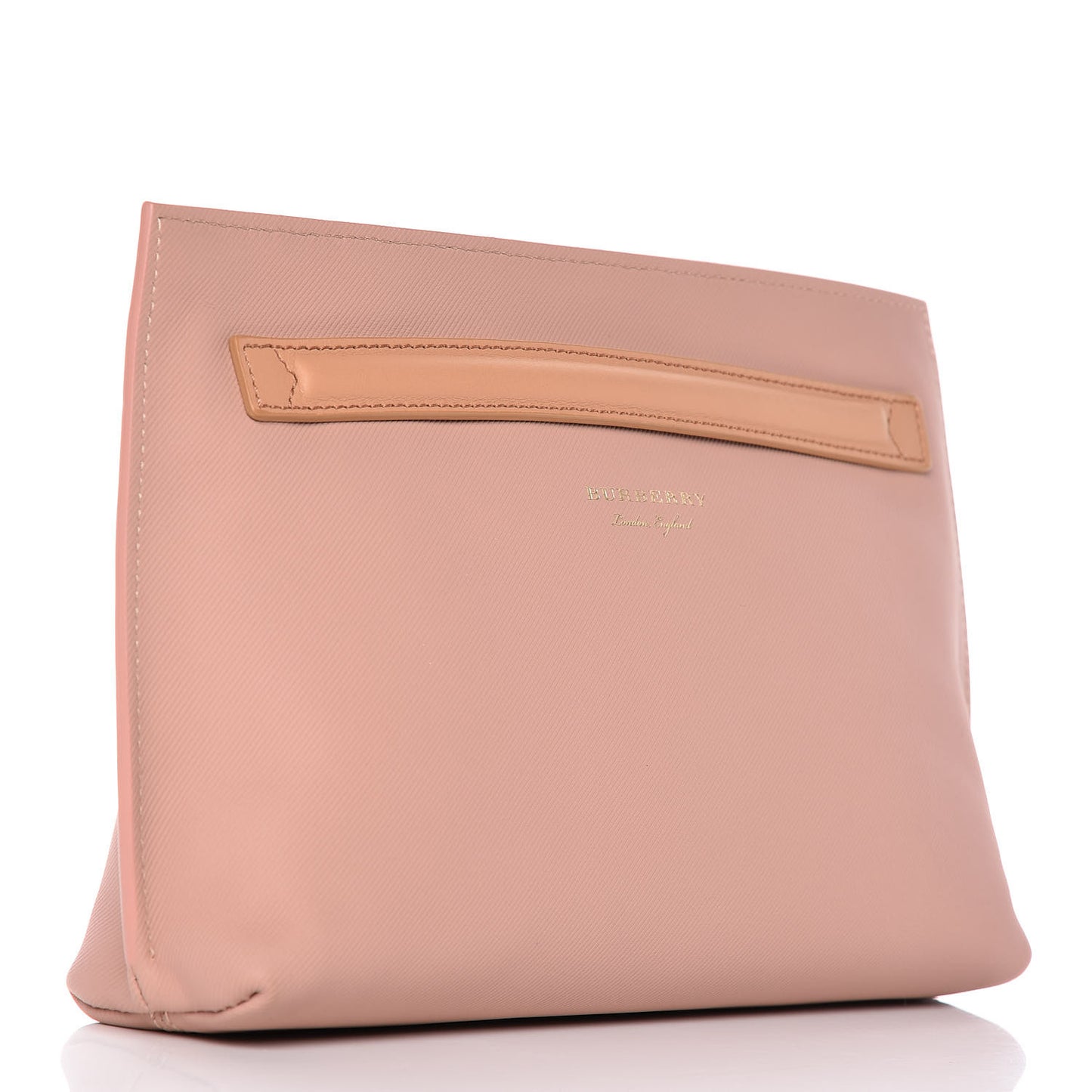 Trench Calfskin Medium Zip Lock Pouch Ash Rose Pale Clementine