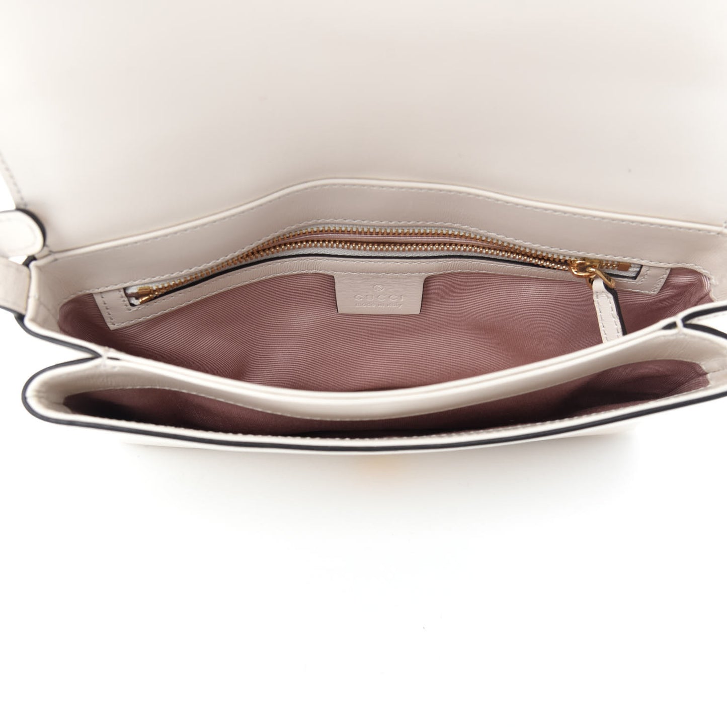 Calfskin Small Arli Flap Shoulder Bag Mystic White
