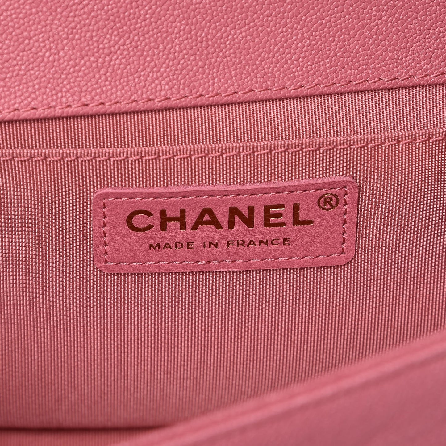 Caviar Chevron Quilted Medium Boy Flap Pink