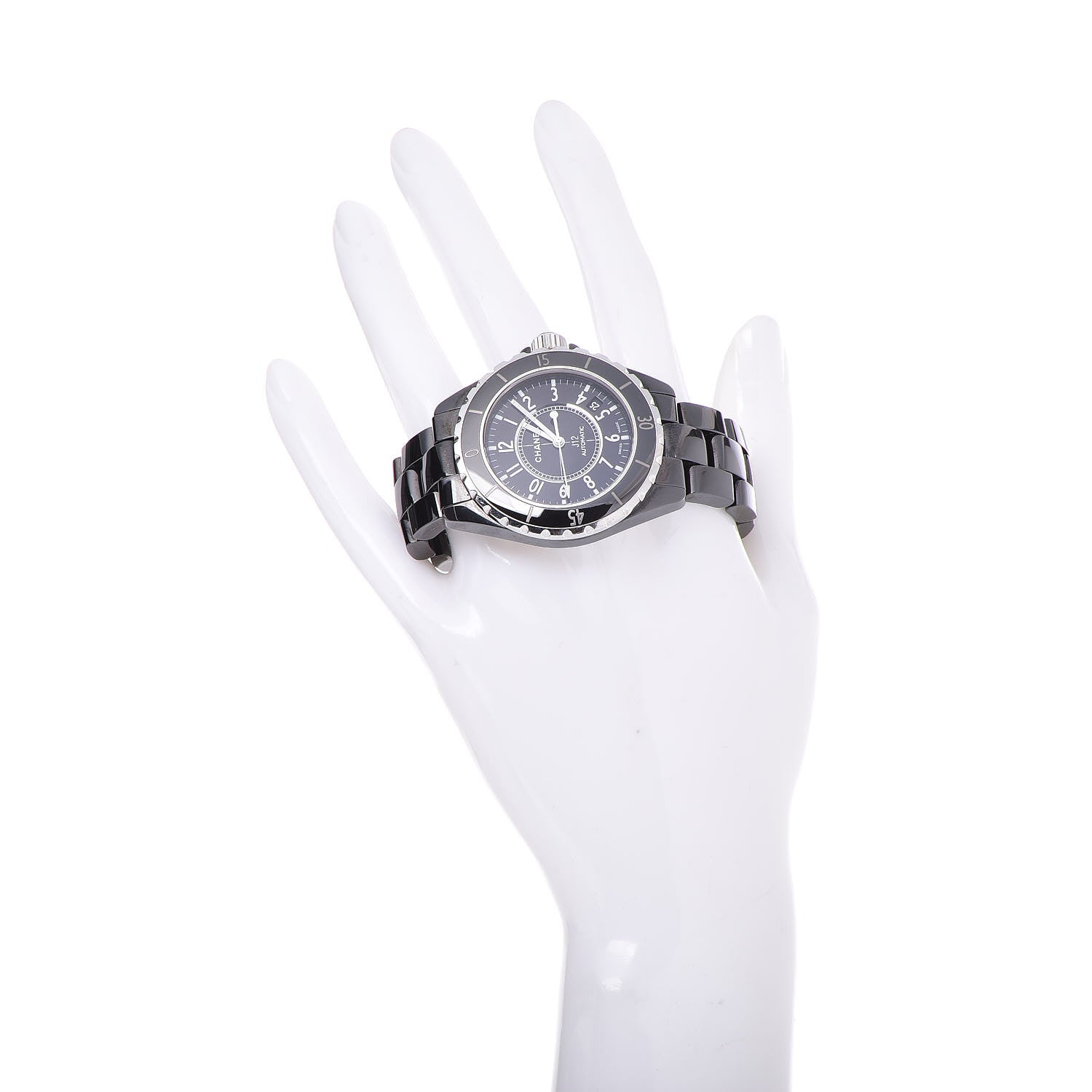 Chanel Stainless Steel Ceramic 38mm J12 Automatic Watch Black 2 of 6