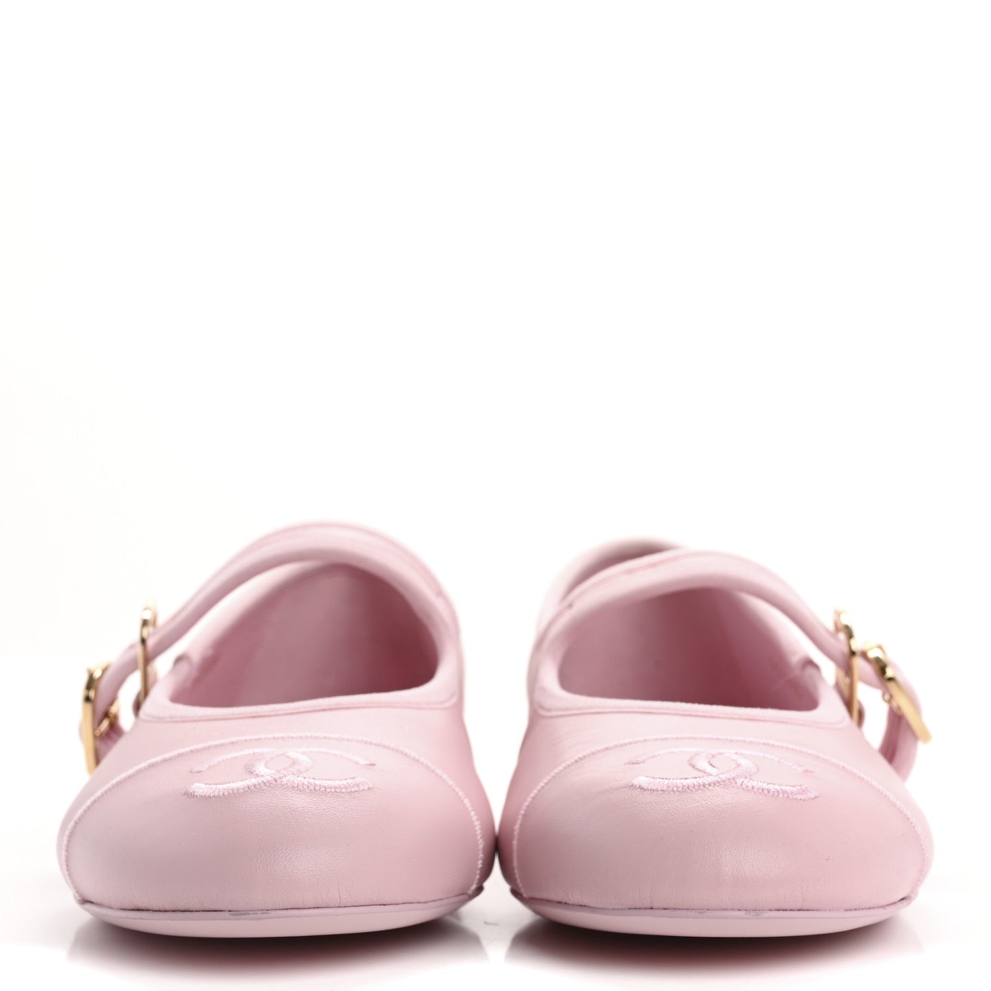 Lambskin Mary Jane Flats 37 Light Pink