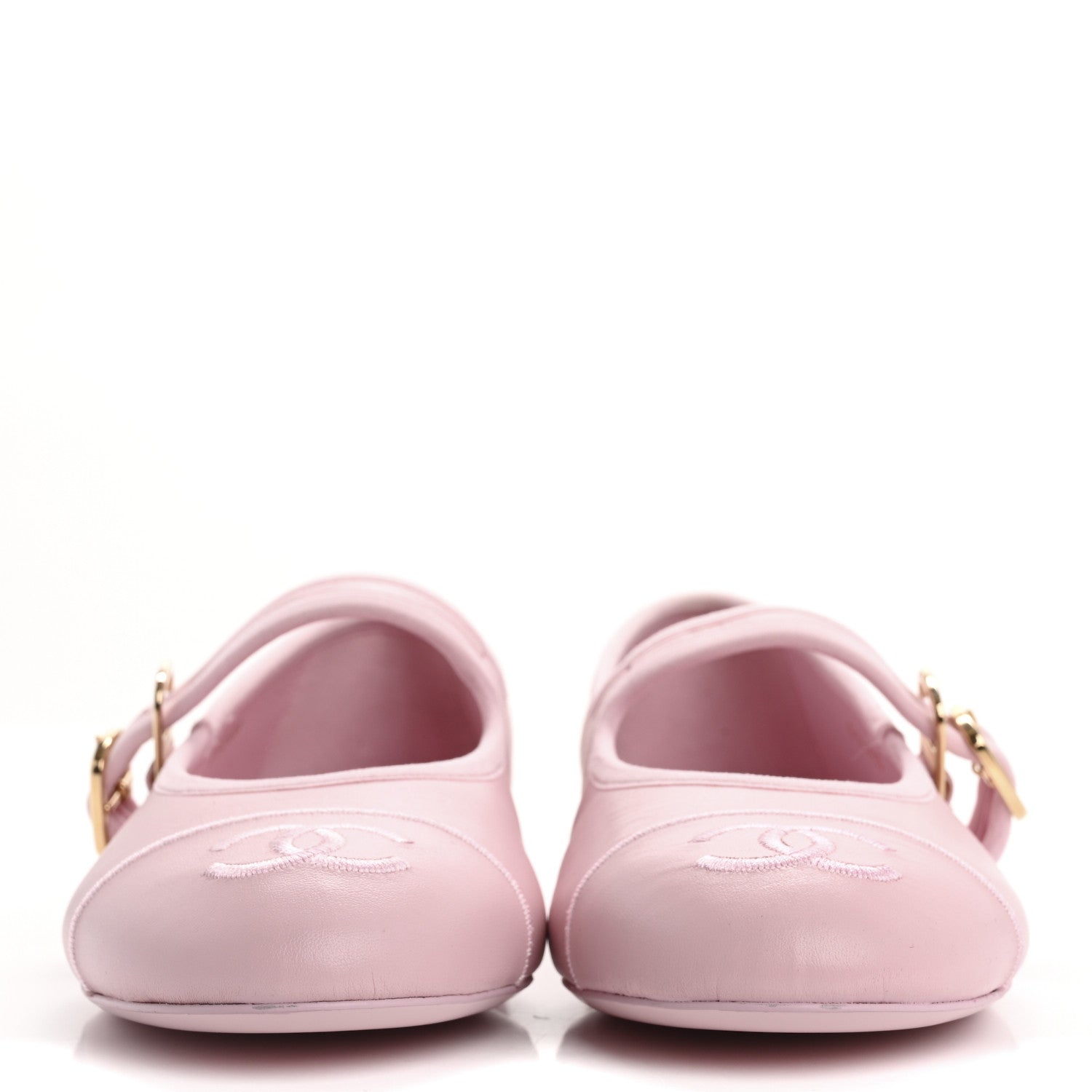 Chanel Lambskin Mary Jane Flats 37 Light Pink 3 of 10
