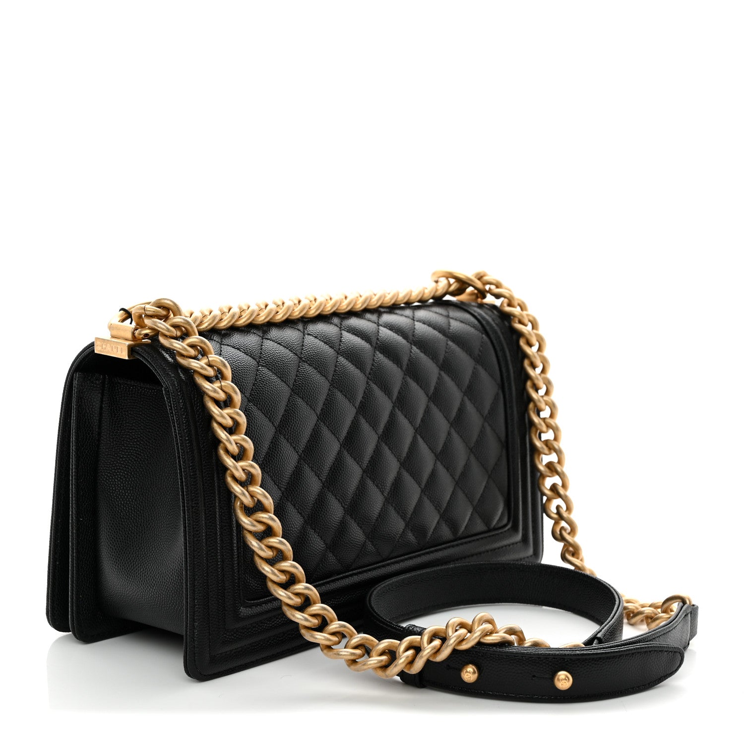 Chanel Caviar Quilted Medium Boy Flap Black 3 of 10