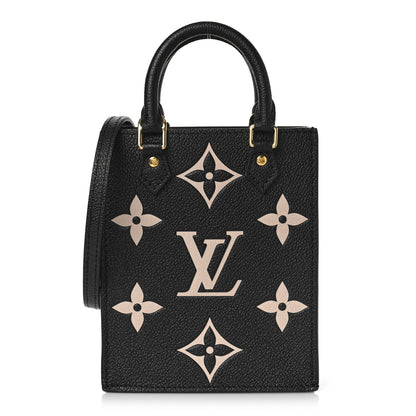 Louis Vuitton Empreinte Monogram Giant Petit Sac Plat Black Beige 1 of 8