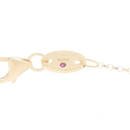 Roberto Coin 18K Yellow Gold Diamond Princess Flower Charm Station Necklace 5 of 7