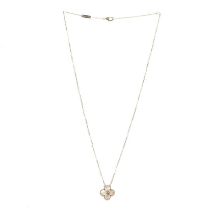 Van Cleef & Arpels 18K Yellow Gold Diamond Yellow Mother of Pearl Vintage Alhambra Pendant Necklace 3 of 8