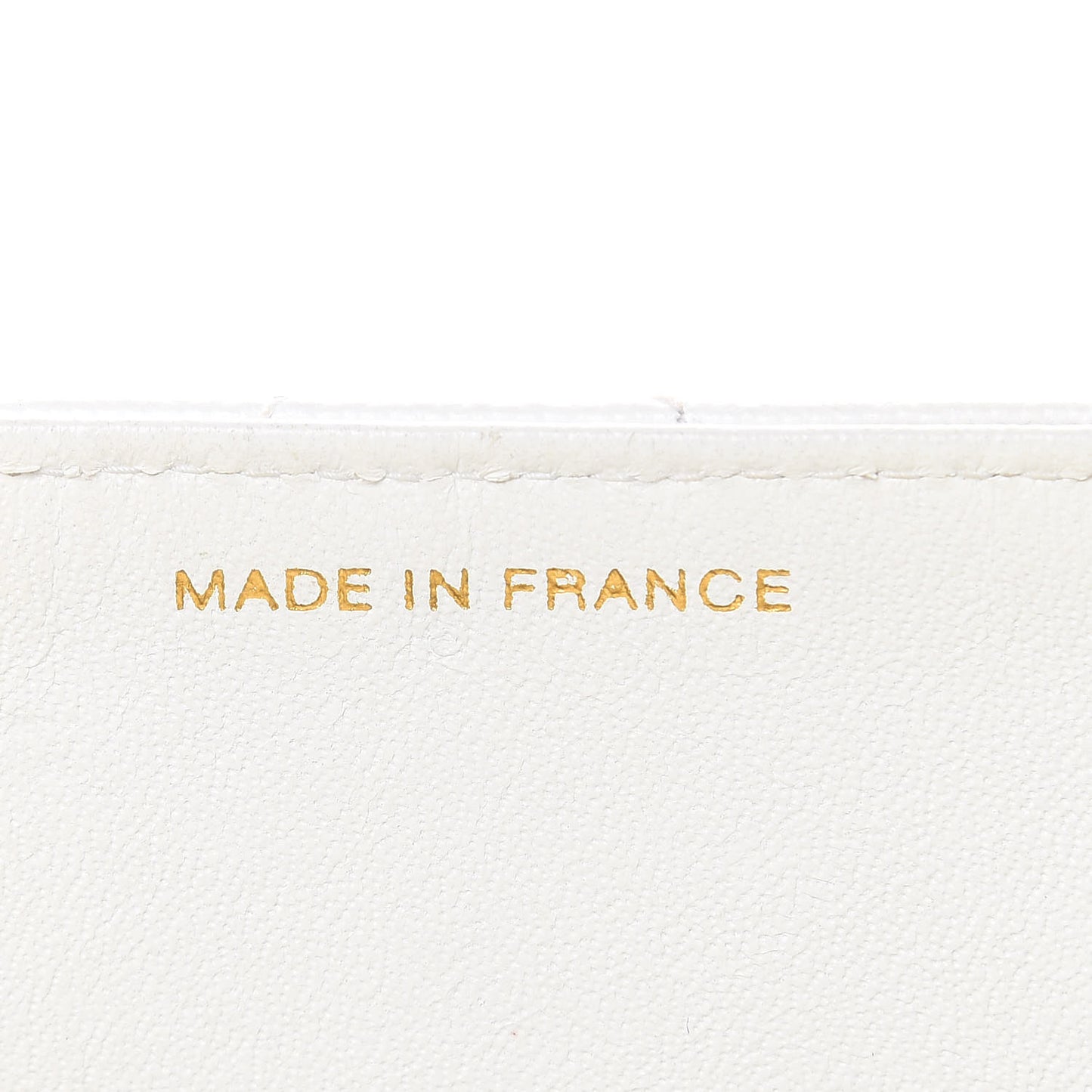 Caviar Stitched Flap Shoulder Bag White