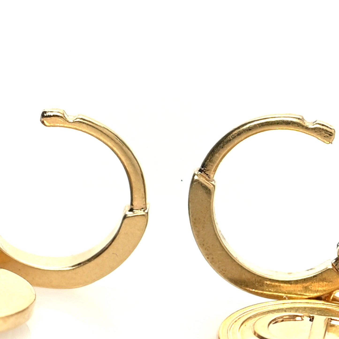 Metal CD Earrings Gold