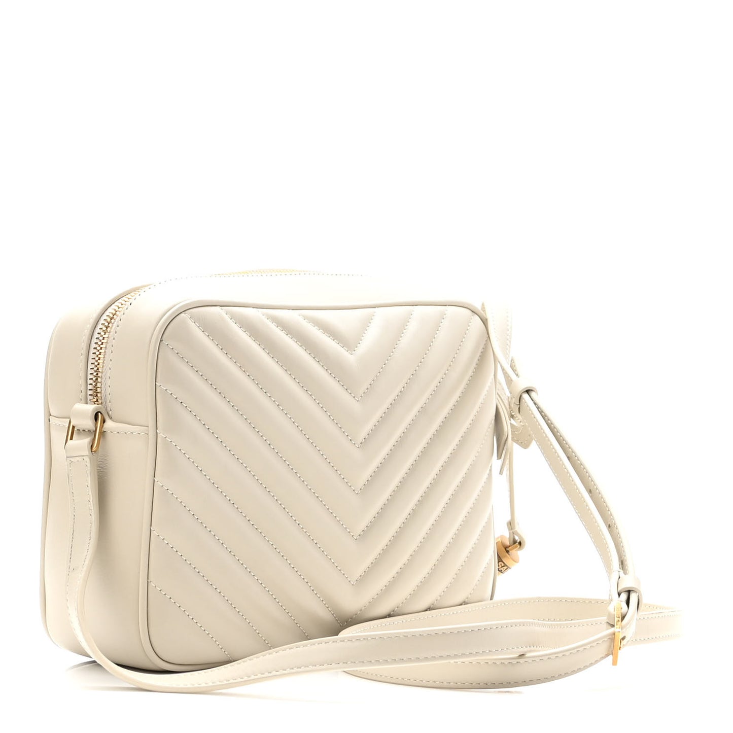 Calfskin Matelasse Monogram Lou Camera Bag Crema Soft