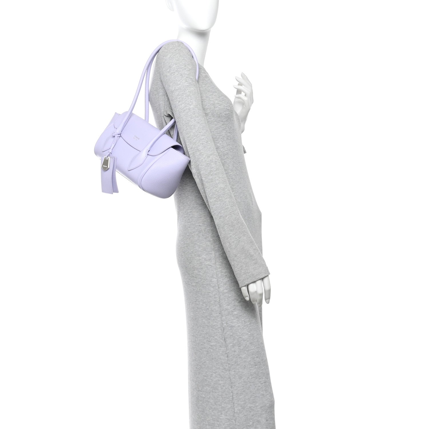 Salvatore Ferragamo Hammered Calfskin Small Firenze East West Tote Bag New Lavander 2 of 12