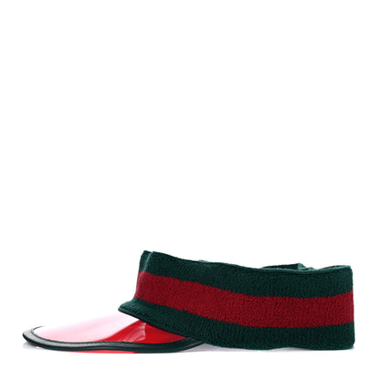 Gucci Vinyl Web Visor M Green Red 2 of 10