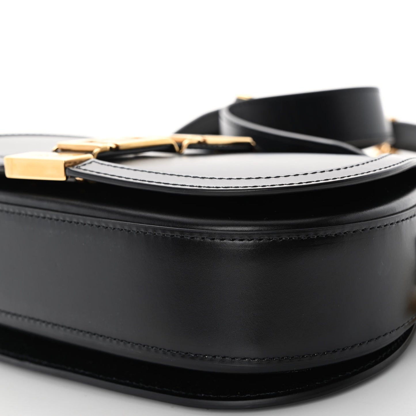 Calfskin Medium Greca Goddess Shoulder Bag Black