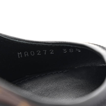 Louis Vuitton Patent Monogram Lambskin Archlight Slingback 90mm Pumps 38.5 Black 9 of 10