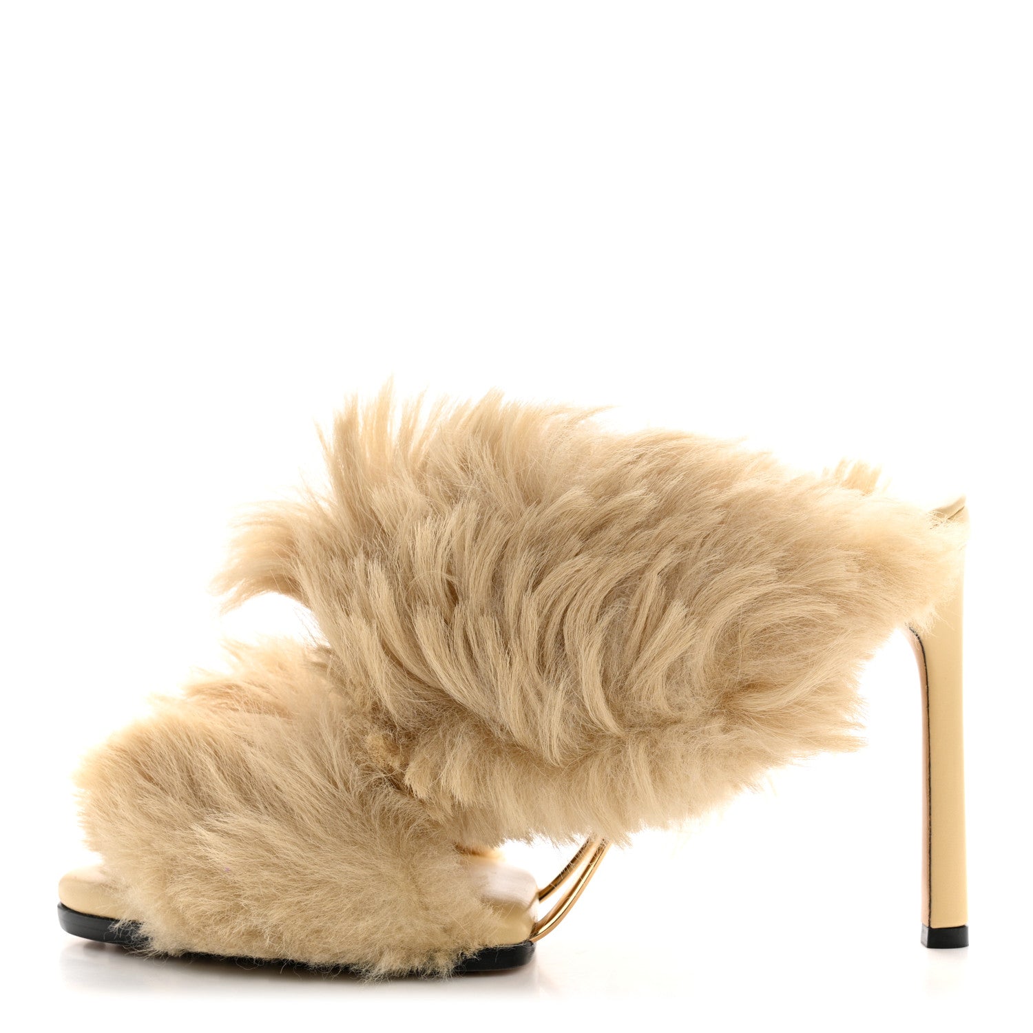 Bottega Veneta Shearling Curve Soft Poodle Slide Sandals 39 Heirloom 1 of 9