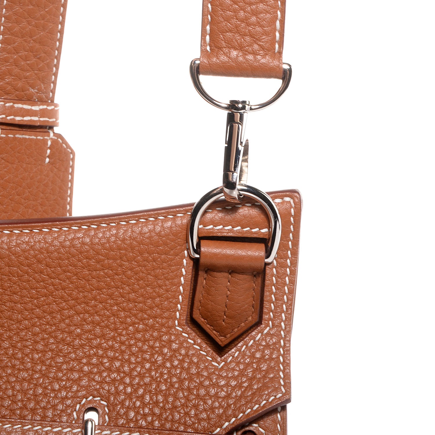 Hermes Taurillon Clemence Jypsiere 28 Gold 23 of 23