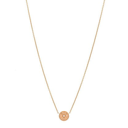 Christian Dior 18K Rose Gold Diamond Pink Opal Rose Des Vents Necklace 1 of 3