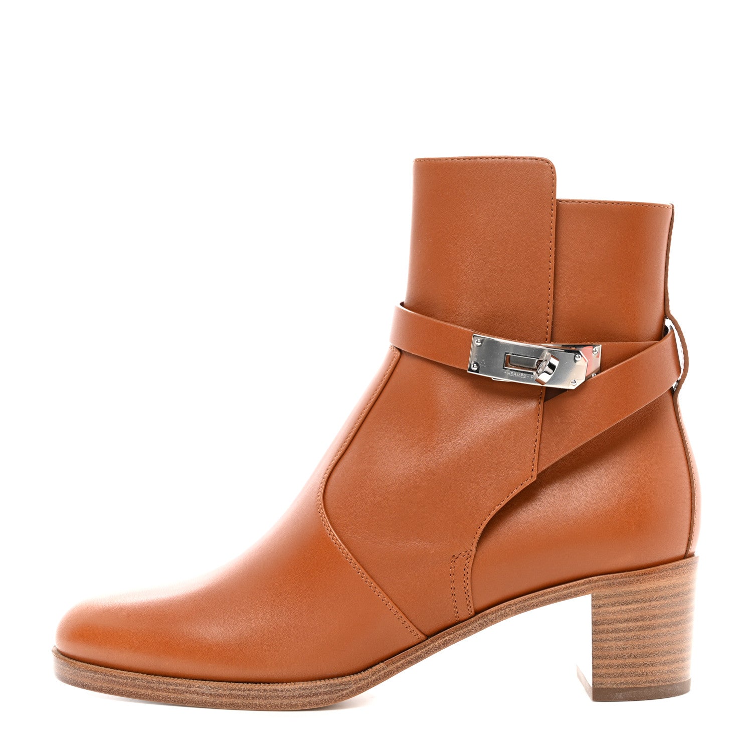 Hermes Calfskin Frenchie 50 Ankle Boots 38.5 Naturel 1 of 9