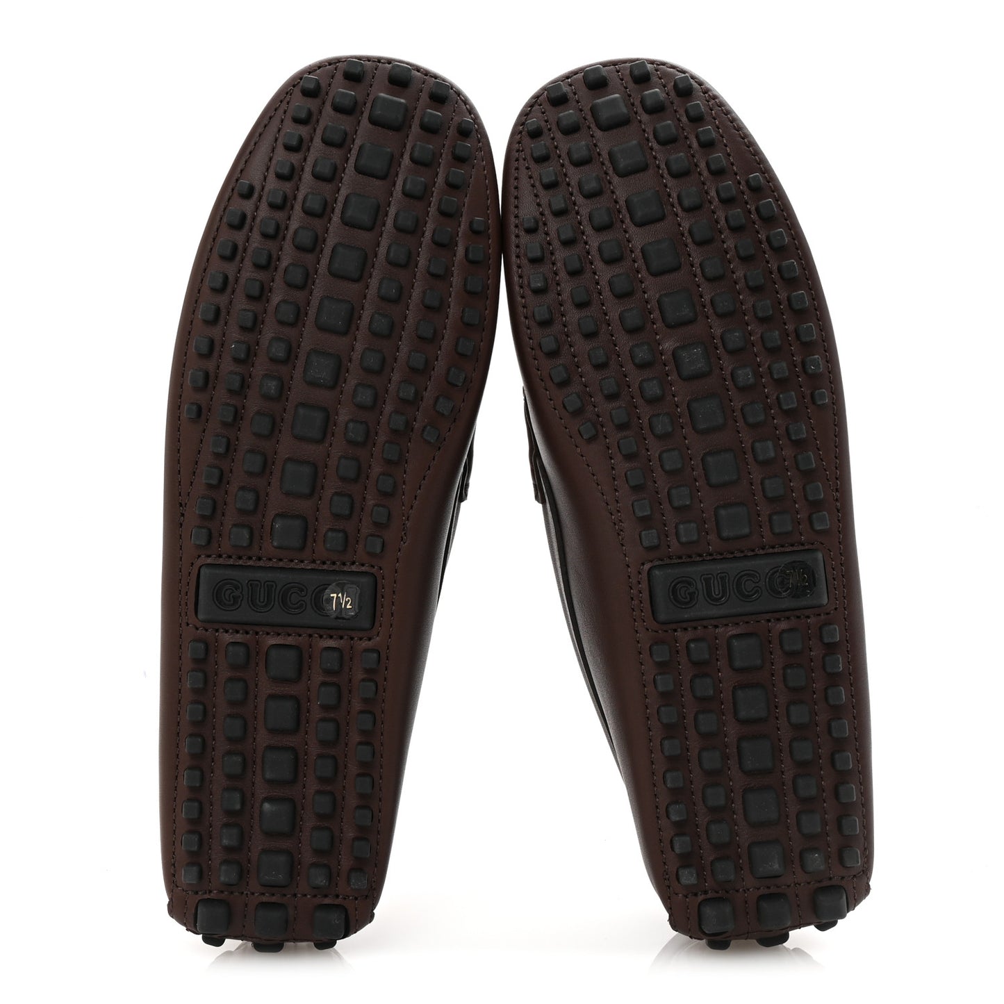 Soft Clove Calfskin Web Mens Horsebit Driver Loafers 7.5 Cocoa