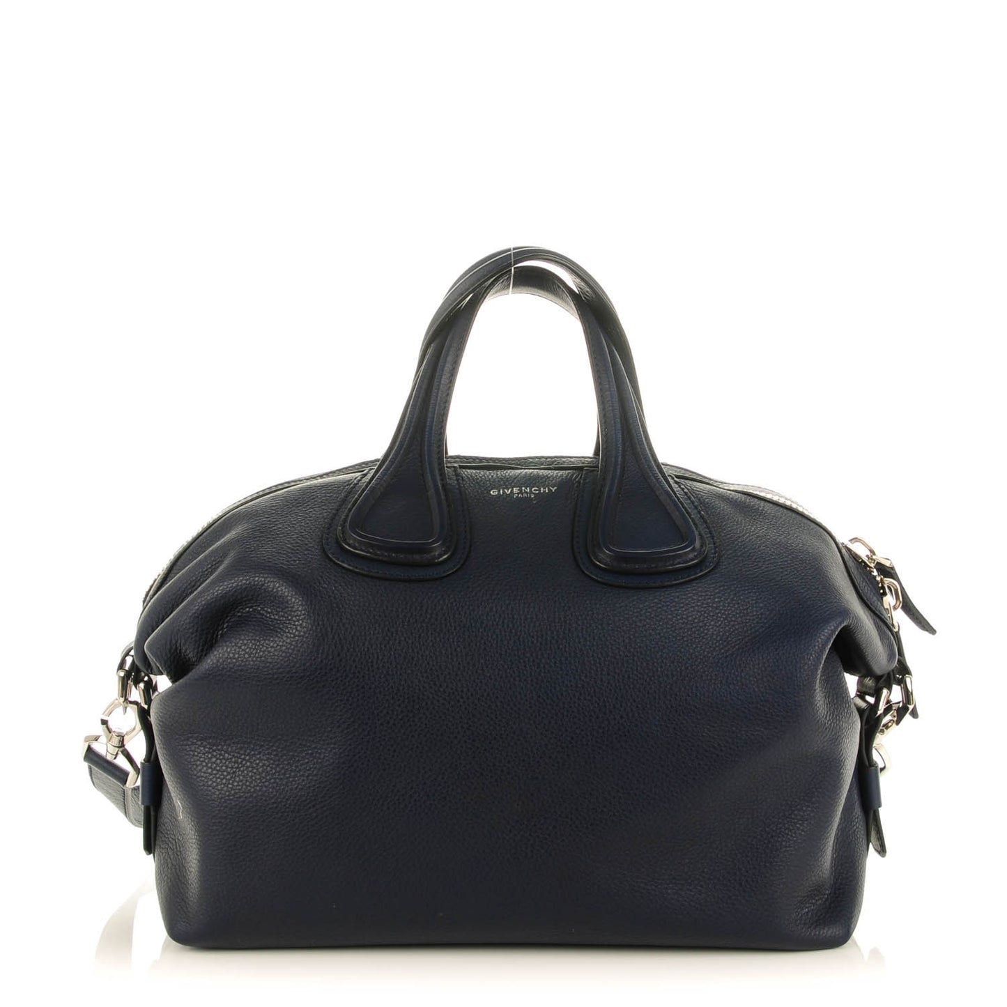 Waxy Grained Calfskin Medium Nightingale Navy
