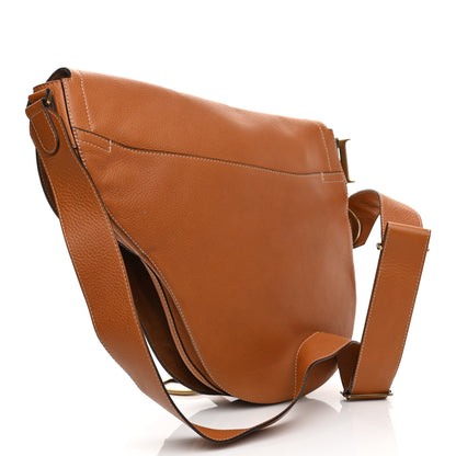 Christian Dior Calfskin Baudrier Saddle Bag Tan 3 of 12