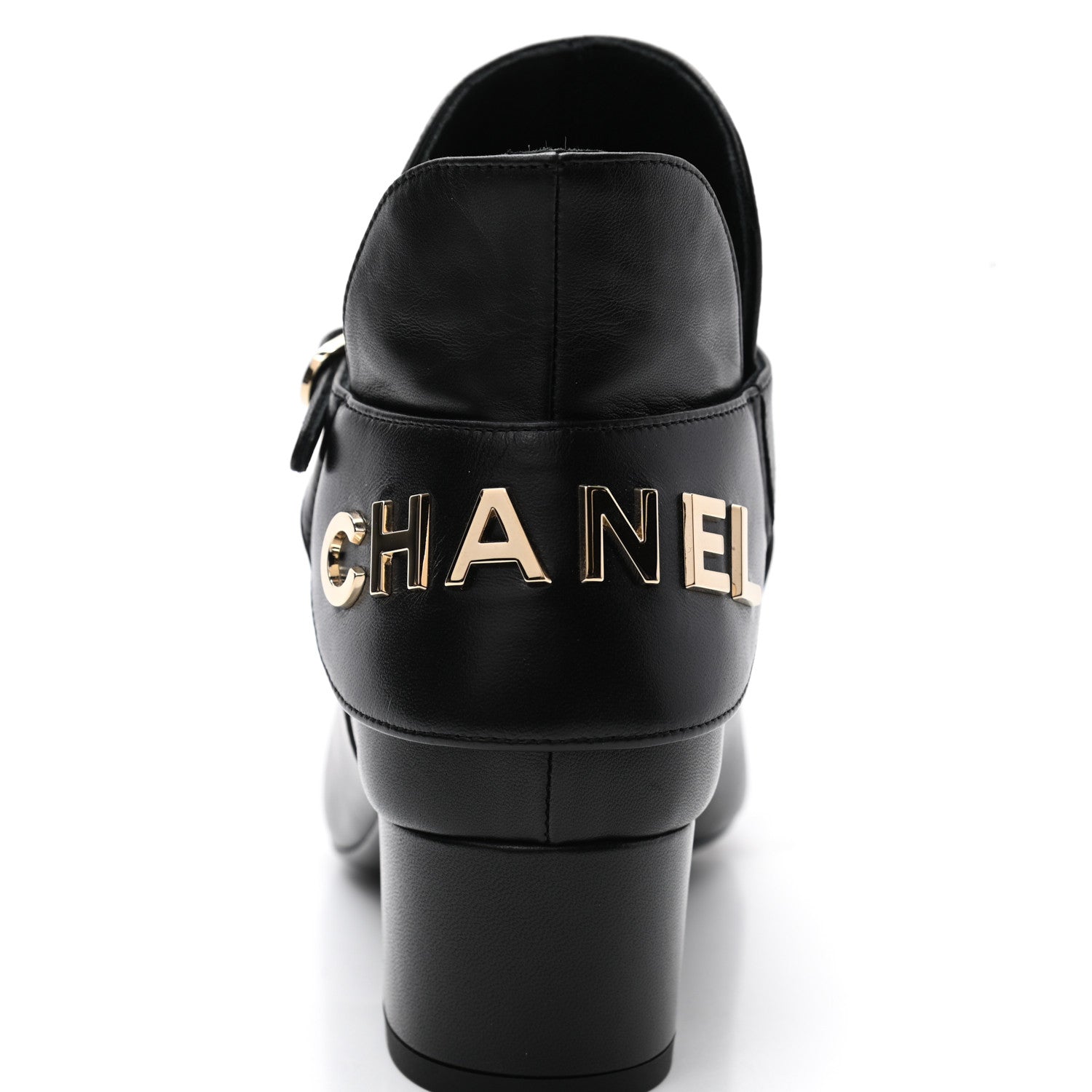 Chanel Lambskin Velvet Cap Toe Short Ankle Boots 35 Black 7 of 9