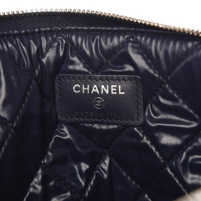 Chanel Denim Large Deauville Pouch Dark Blue 6 of 7